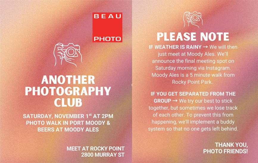 Another photography club walk poster