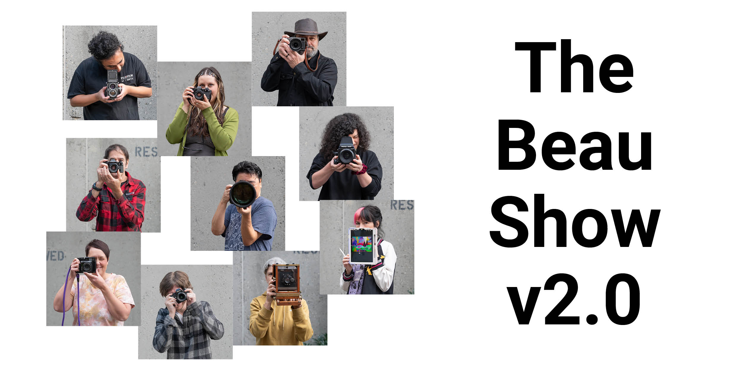 The staff at beau with cameras