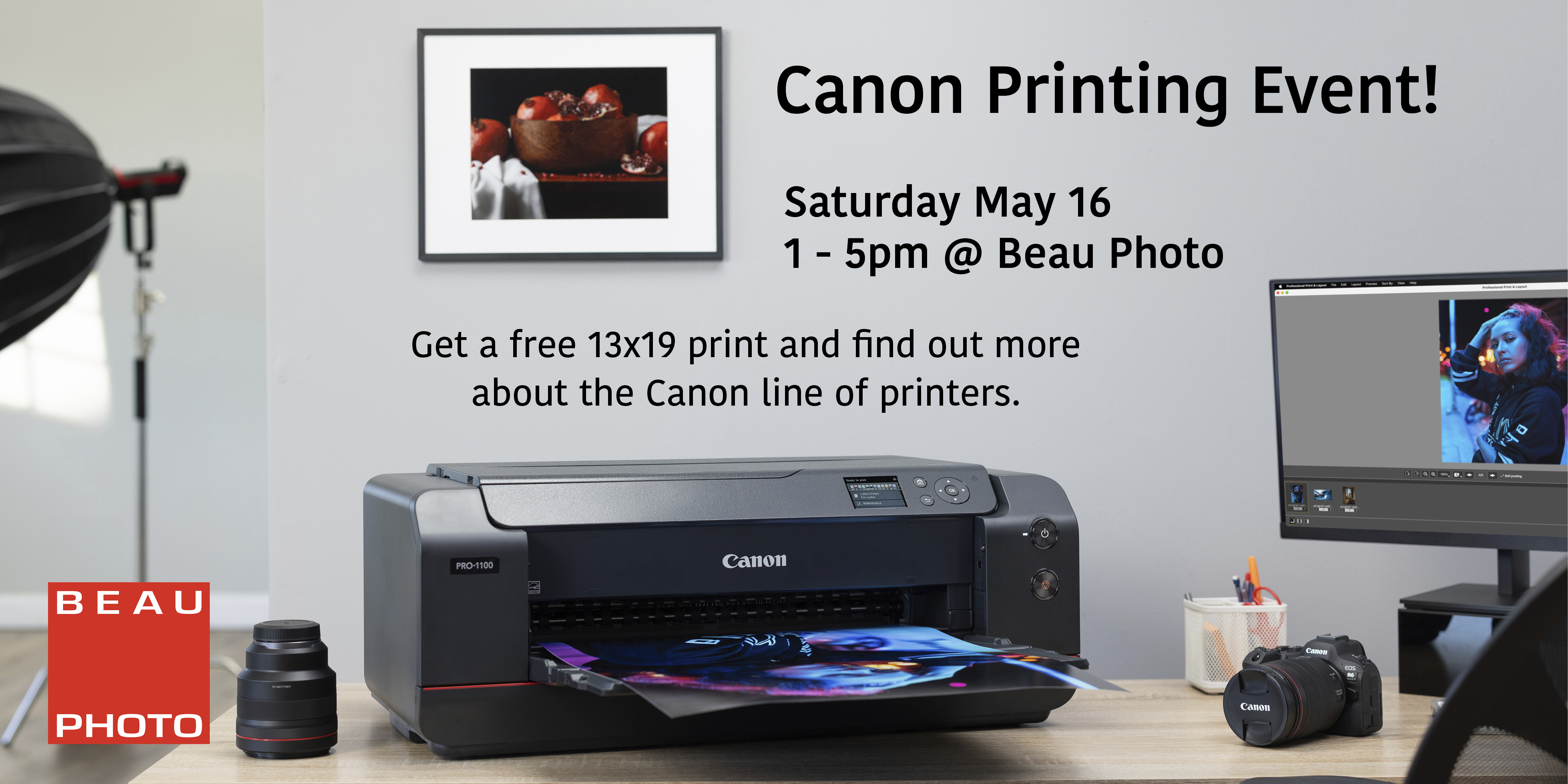Canon printing event poster