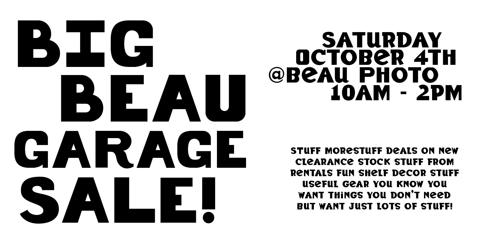 Garage sale sign