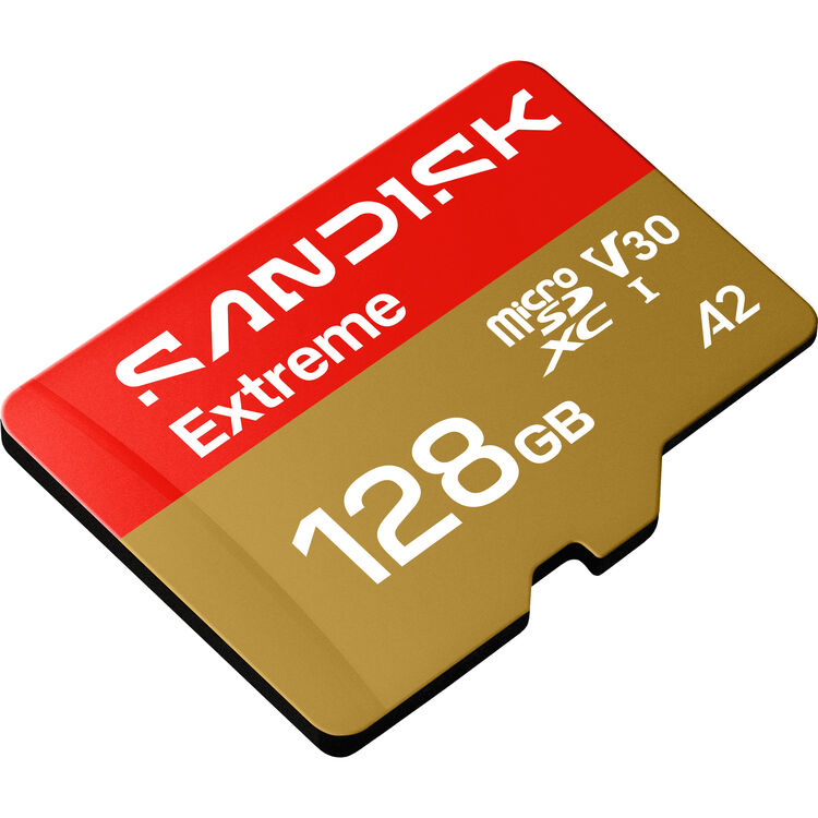 SanDisk 128GB MicroSDXC V30. memory card product photo