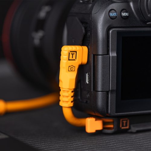 Tether Tools TetherPro Optima 10G USB-C, Straight to Right Angle Cable, Orange - Image 3