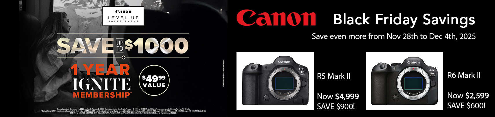 Canon Black Friday 2025 Sale Banner
