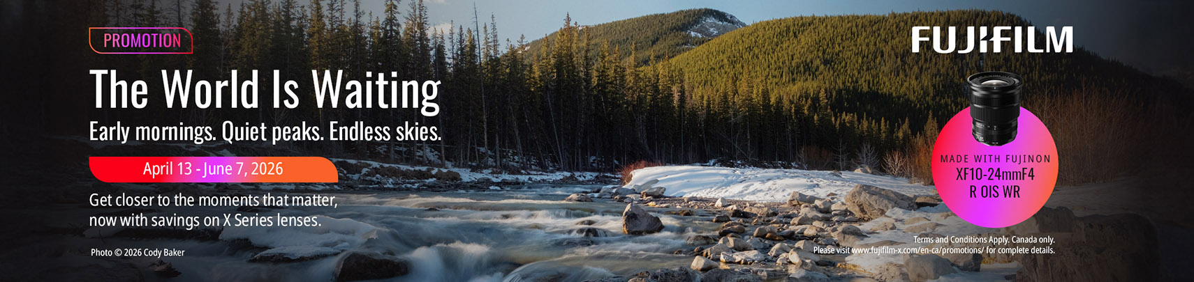 Fujifilm Landscape Lens Sale Banner Spring 2026