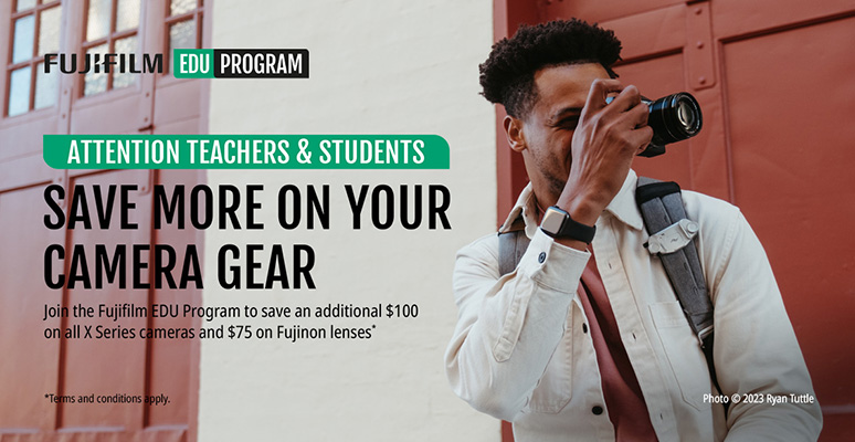 Fujifilm student savings banner