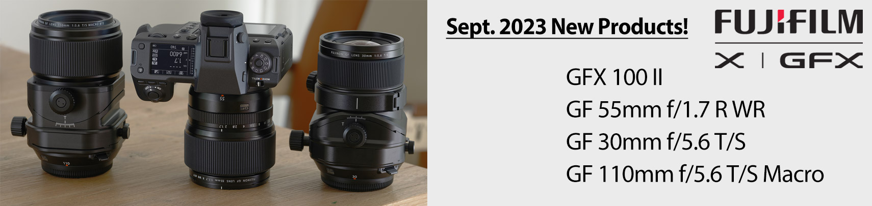Fujifilm new products Sept. 2023 banner