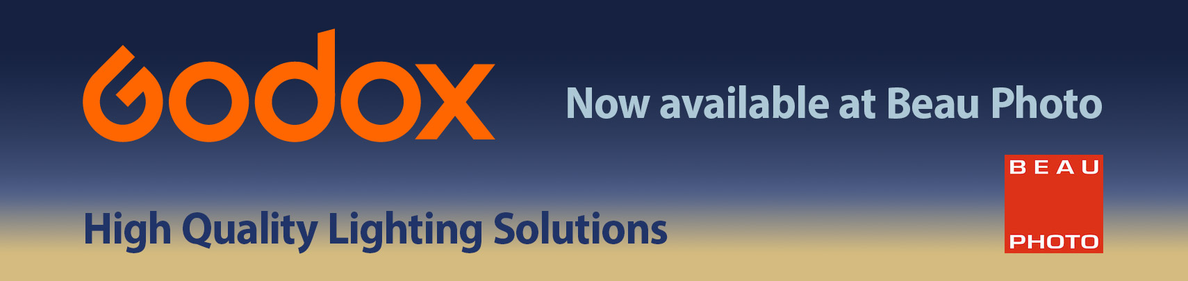 Godox - Now at Beau Photo - banner