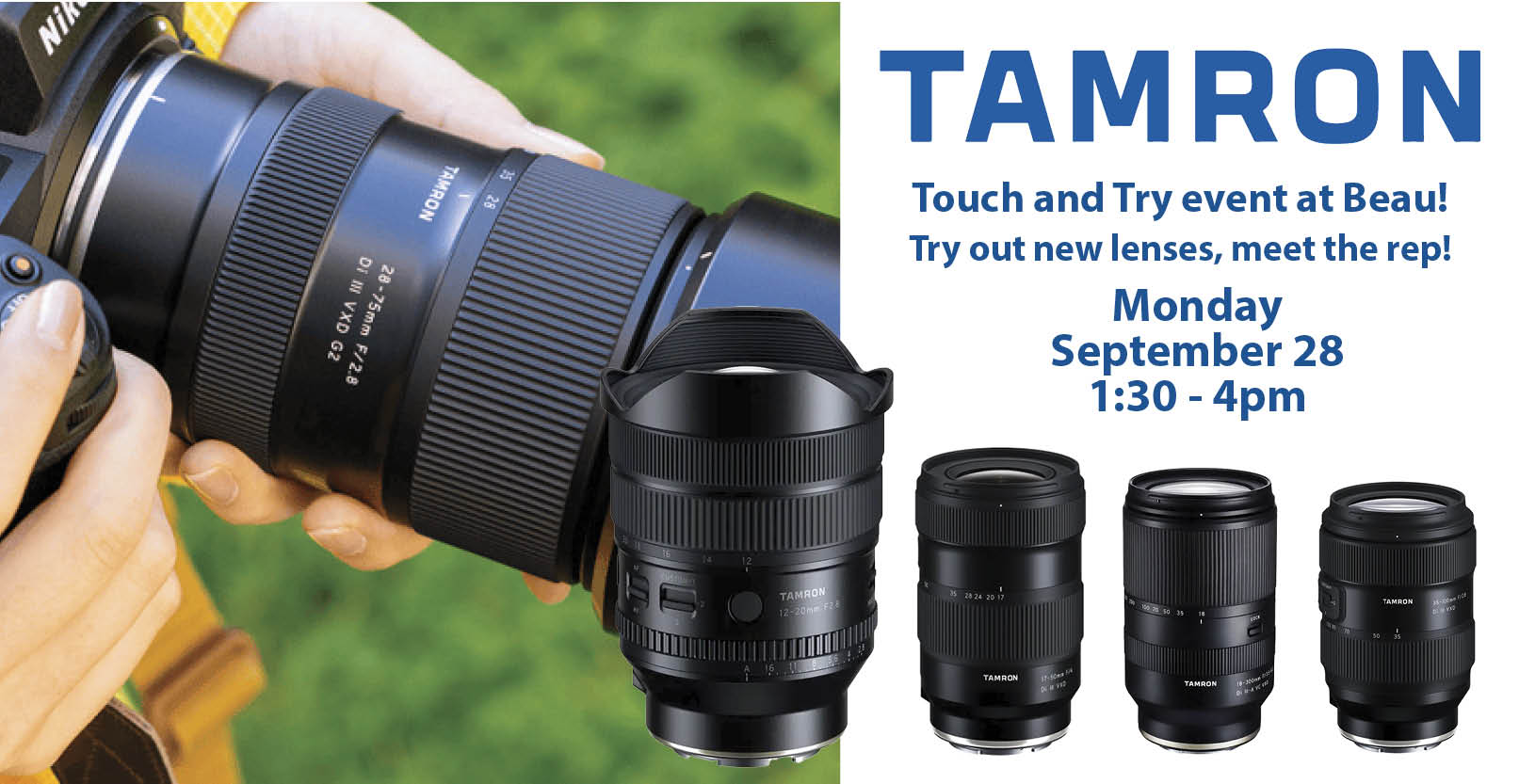 Tamron event at beau banner