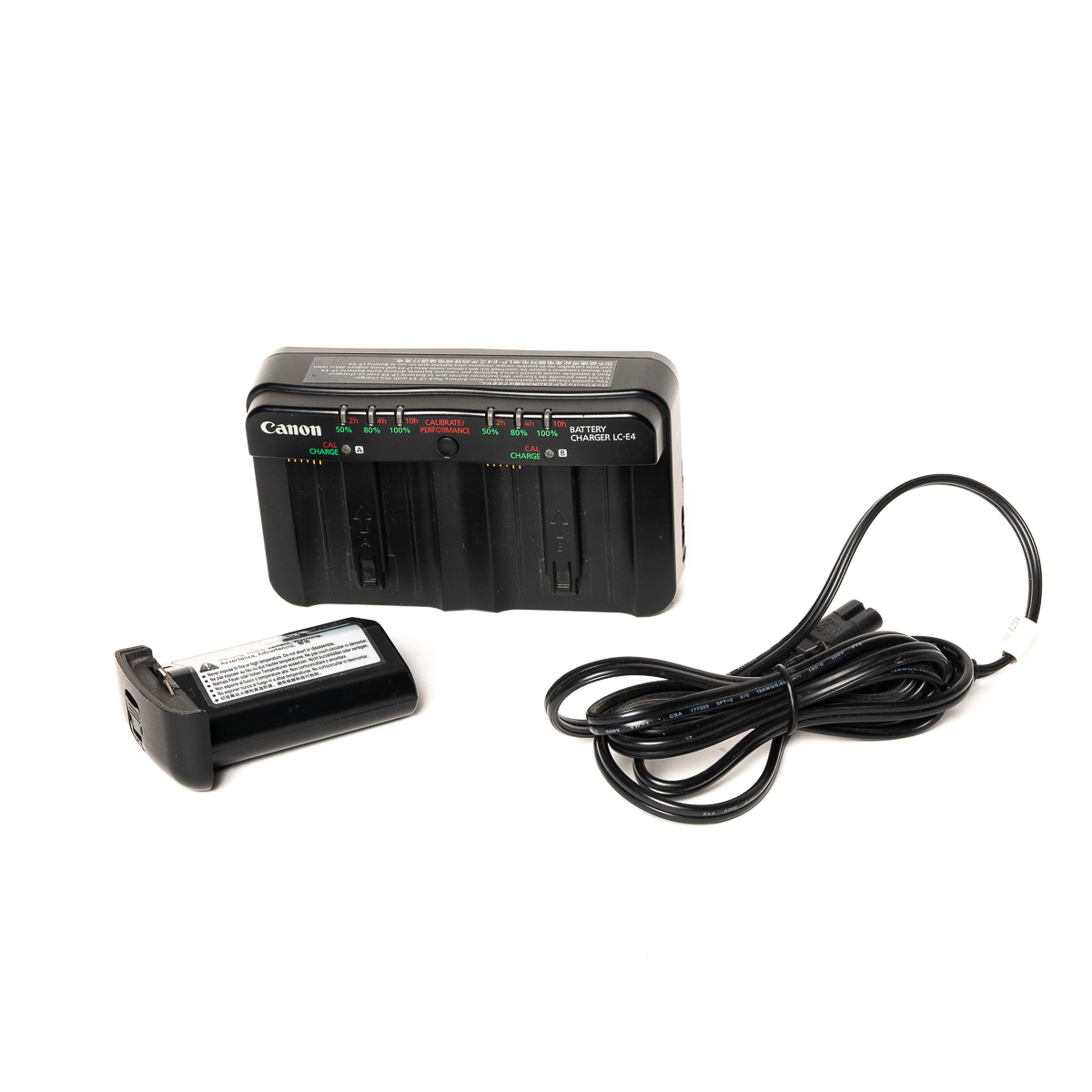 Canon LC-E4 charger and LP-E4 battery set