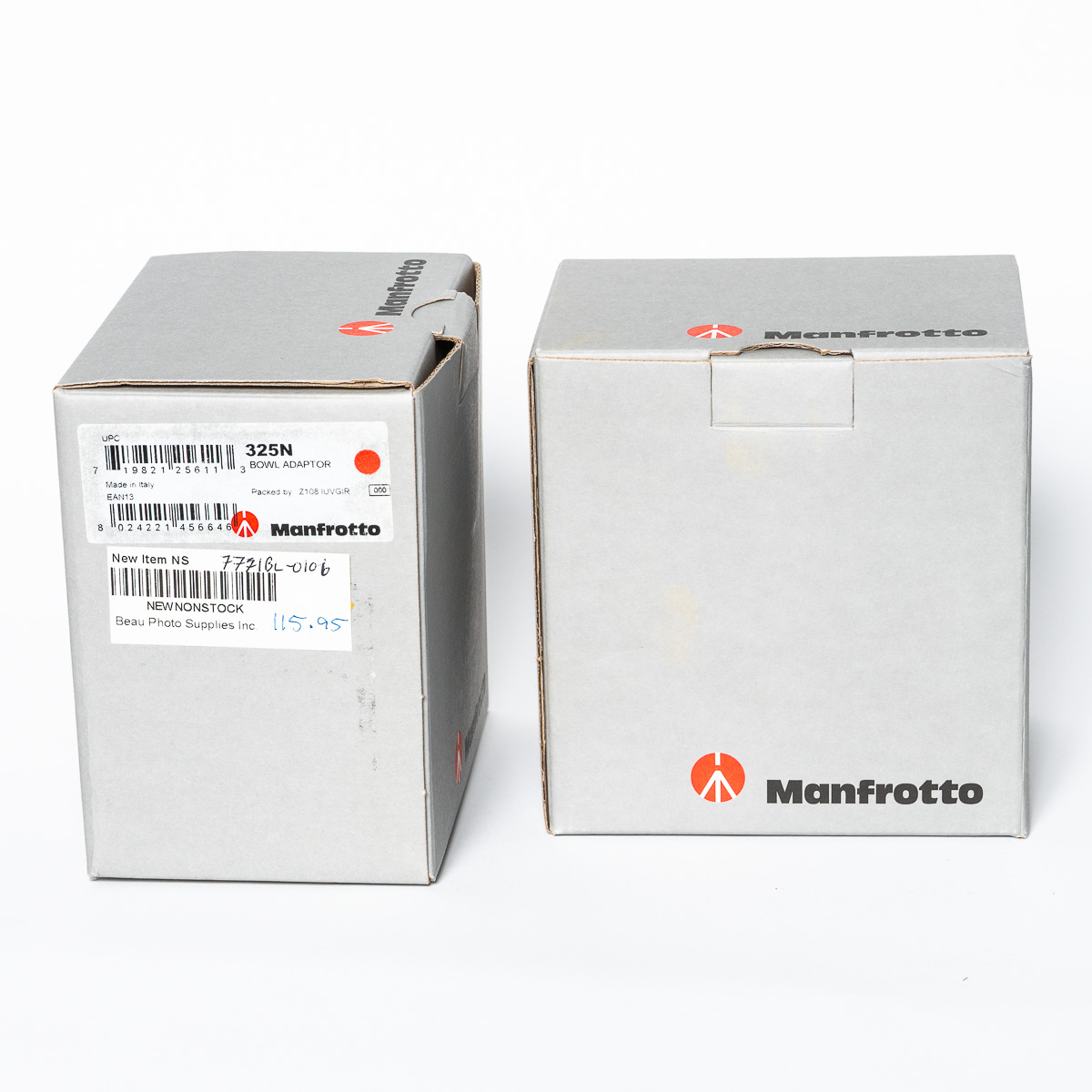 Manfrotto 325N Adapter, 75/100mm Half Ball Head To Flat Base Column