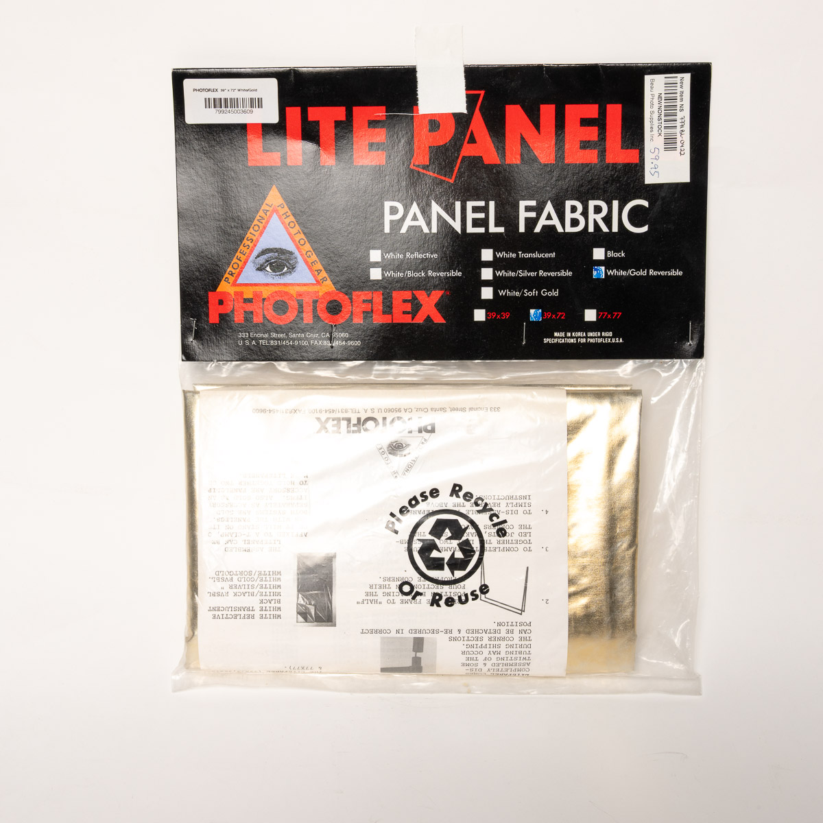 Photoflex Lite Panel white/gold 39x72