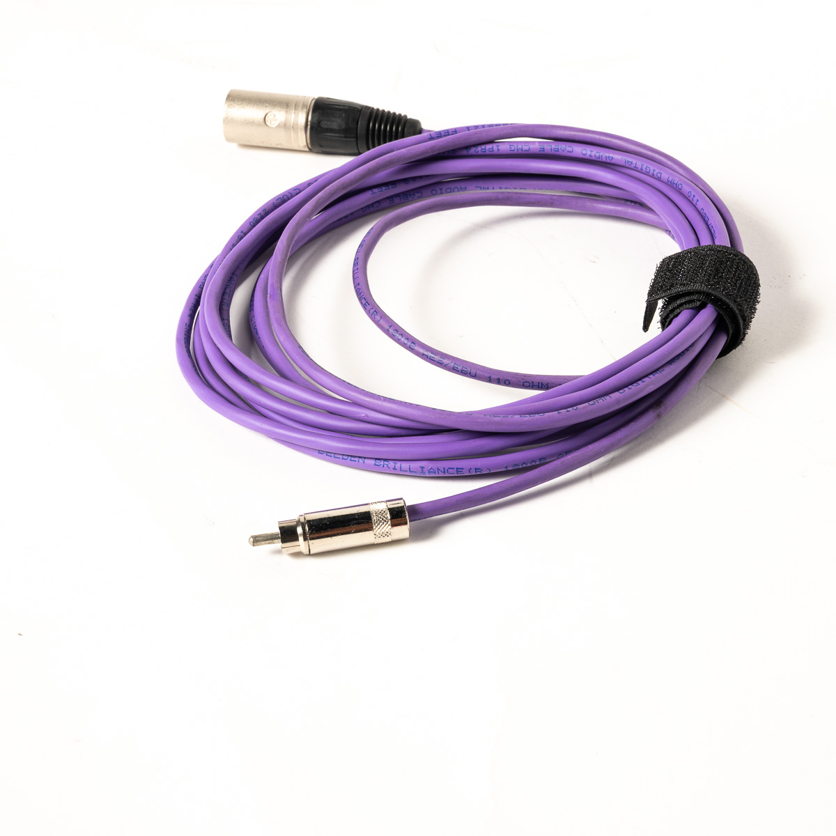 XLR Male to RCA male 14ft Purple