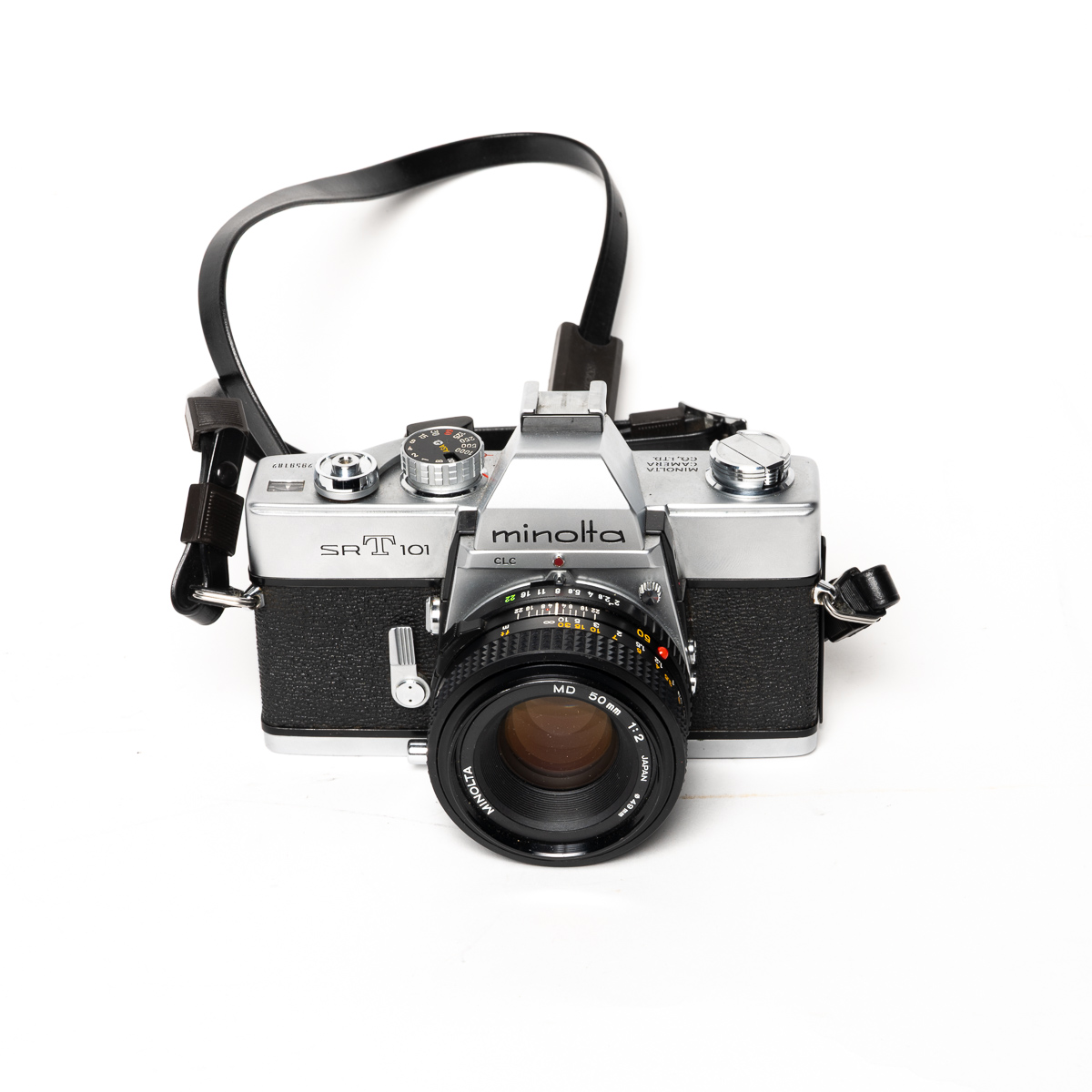 #476■動作品■ Minolta SRT101 Minolta SRT 101 35mm Camera Body, Chrome (Version 1B with
